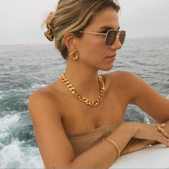 House of Harlow 1960 Gold Chain Necklace - Picture 2 of 7